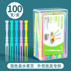 일회용 과일 포크 100P 세트, 일회용 포크100 P, 1개