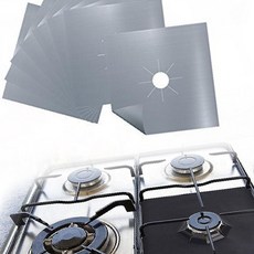 오븐레인지 오염방지 커버 패드 시트 4개입 DD-10844, 실버