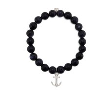 시드니에반 14K 화이트 골드 골드스톤 비즈 브레이슬릿