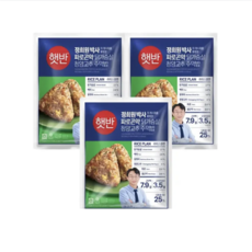 햇반 파로곤약 닭가슴살 청양고추 주먹밥, 400g, 3개