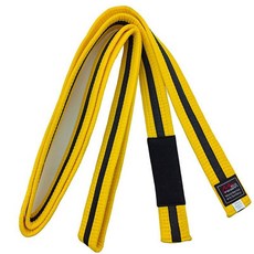 브라질 Jiu Jitsu 청소년 어린이 이하 벨트 시스템, 옐로우블랙 스트랩 - 자수 있음, 기본 모델명/품번