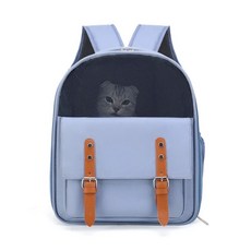 캣앤독마켓 모던한디자인 강아지 이동가방 백팩 고양이 이동가방 백팩 펫 팩백, 블루, 1개