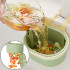 로멀리 음식물 쓰레기 거름망 거치대, 1개, 그린