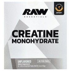 로뉴트리션 크레아틴 creatine Raw Nutrition 일수화물 무향 스틱 30개, 120g
