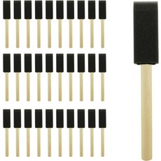 퓨랜드 폴리 폼 브러시 1인치 30개 페인팅 염색 페인트 스펀지용 고밀도, 1inch 30pcs