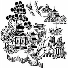 ST-DOT-0127型染版(Stencil)-蝶古巴特diy-簍空模板-塗鴉模版-繪畫模版, 1個, DOT-0127