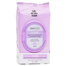 Global Beauty Care Cucumber 메이크업 리무버 물티슈 - 민감한 피부를 위한 부드러운 데일리 페이셜 클렌징 수분 공급 및 진정 방수 제거 여행 친화적 120, 60개입(1개)