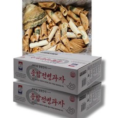 [바삭한 식감] 전통 과자 종합 전병 750그램 부채/생강 믹스 대용량, 750g, 2개
