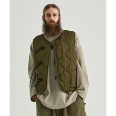 카고브로스 CARGOBROS CB 퀄팅 패딩 베스트 카키