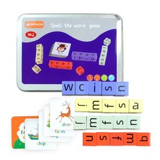 토이토 알파벳 큐브 영어 단어 스펠링 맞추기 루빅큐브 순발력 보드게임, 대형, 1개