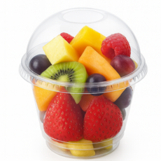 눈꽃나무 92파이 9온스 컵과일 디저트 투명컵 + 뚜껑 세트, 100개셋트(막힌돔뚜껑포함), 1개, 1개