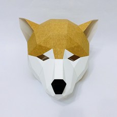 紙動物面具折疊Youtube拍攝活動萬聖節宣傳用, 柴犬