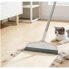 FlySwept 실리콘 빗자루 욕실 바닥청소 고무 빗자루 물기제거 스퀴지, 화이트, 1개