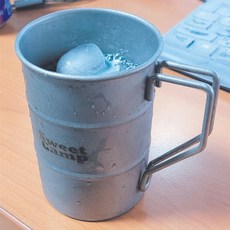 레트로 스텐 머그컵 캠핑컵 맥주컵 (400ml) 머그컵 캠핑컵 스테인레스컵 맥주컵 물컵 레트로컵 빈티지컵+동아상사Shop, 실버