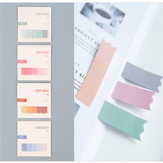 건shop디자인 플래그 컬러 접착 분류용 스티커 메모패드, 녹색