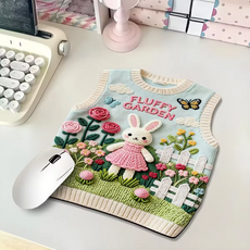 예쁘고 귀여운 니트 디자인 마우스패드, 1개, 토끼 새끼 30*35cm