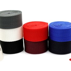 폴리2중직 가방끈 30mm (8컬러) - 1마 약90cm, 검정, 1개