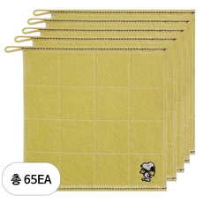 송월타월 스누피 왕 리본 36 고리 핸드타월, 옐로우, 65개