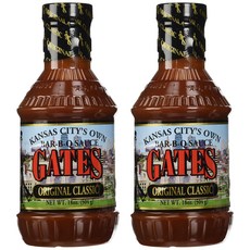 게이츠 오리지널 클래식 바비큐 소스 510.3그램 병 (2 Gates Original Classic Bar-B-Q Sauce 18 Ounce Bottle (Pack of 2), 1ml, 2.62kg, 1개