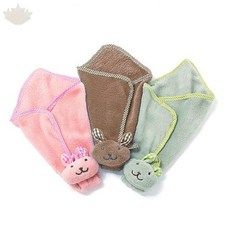 아동 손닦이 걸이 고리 타올 주방 화장실 흡수 천 학교 가정 세면 청결 위생, 1개, 1토끼주방타올-그린