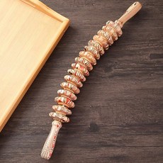 밀대 뱃살 원목 마사지 롤러 기구 뭉친 다리 요가 헬스, 1개, 16휠 패턴