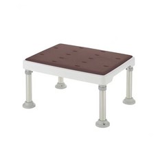 【海夫健康生活館】日本 高度可調 不銹鋼 洗澡椅-軟墊H型 沐浴椅, 咖啡色, 1個