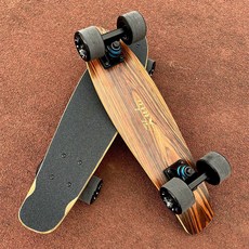 四輪滑闆車 兒童滑闆 初學者滑闆 青少年滑闆 雙翹闆 小滑闆, 復古全黑砂56釐米小魚板, 1個