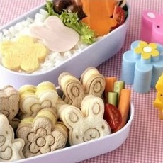 造型壓模 熊兔花飯糰三明治模具, 1個, 熊兔花飯糰模-3件組