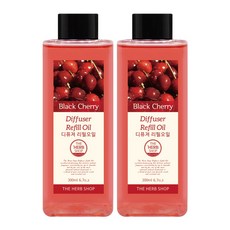 더허브샵 디퓨저 리필오일, 블랙체리, 200ml, 2개