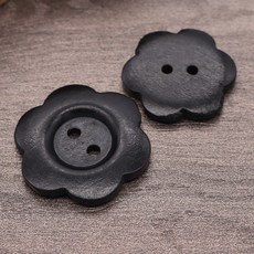 50PCS DIY 나무 빈티지 수제 장식 의류 구멍 2 단추 스웨터 액세서리 공예 바느질, [00] 25 mm, E Style 50 pieces