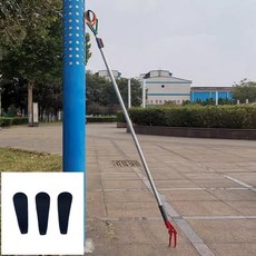 장대 전구 집게 따기 과일 막대 천장 스틱 전구갈이 램프, 1개, 신형 1.8-3m 알루미늄 신축형+ 예비 그립