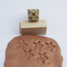 도자기 물레 도예 회전판 점토에 대한 더 많은 패턴 스탬프 귀여운 꽃 잎 동물 질감 엠보싱 인감 나무 블록 세라믹 폴리머 클레이 도구, 옵션14) STAR