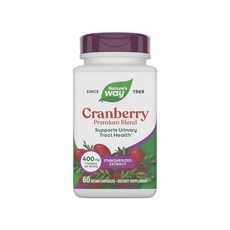 네이처스웨이 Nature's Way 프리미엄 블렌드 크랜베리 요로 건강 지원* 1회 제공량당 400mg 60캡슐, 60