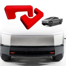 아마존평점4.5+ 미국출고 132129 BestEvMod 테슬라 사이버트럭 2025 2024 액세서리에 맞는 전면 견인 후크 커버 2개 맞춤형 트레일러 히치 커버(레드), 아마존평점4.5+ 미국출고 132129 BestEvMo