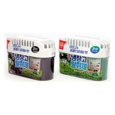 산도깨비 큰냉장고 탈취제(숯420g+녹차420g), 1세트, 840g