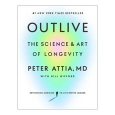 과학 실험 키트 Outlive by Peter Attia 영문 페이퍼백 북 장수의 예술, 1개