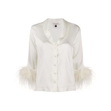 길다앤펄 스트레치 새틴 파자마 셔츠