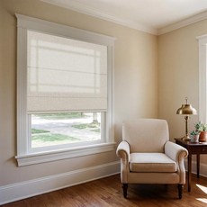 Sulugood No Drill Roman Shades for Windows Tools Shades UV Protection Thermal Insulation Blinds