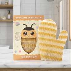 픽플랜 벌집 샤워 글러브 TPU 스트라이프 저자극 샤워장갑, 1개, 1개입, 옐로우