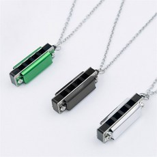 나옴 미니하모니카 줄목걸이, 실버