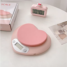 정밀 하트 저울 3kg 측정 0.1g단위 디지털 베이킹 주방 이유식 크레 저울 베이킹