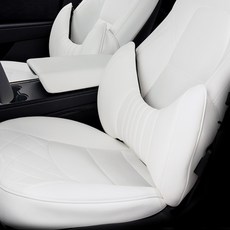 아임반 차량용 리본 허리쿠션 3세대, 화이트, 1개