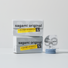사가미 신형 오리지널 0.02 라지 콘돔, 6개입, 2개