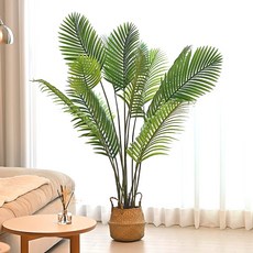 아르띠콜로 아레카야자 조화 나무+해초 바구니 세트, 180cm, 1개, 180cm