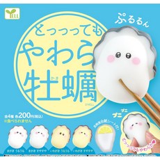 YELL 牡蠣 軟軟 盒玩版, 黃色牡蠣2入組-睜眼+閉眼