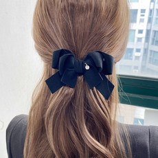 레인걸 체리리본 리본핀 리본헤어핀 반머리 반묶음 머리핀 (A5524)