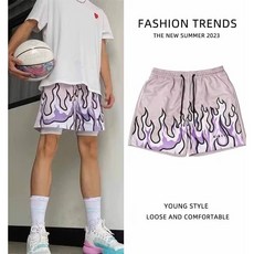 美式寬鬆籃球訓練褲 四分褲 夏季男生運動褲 親膚口袋