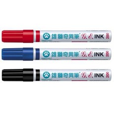 【B.P買樂】雄獅 NO.200 油性奇異筆 粗字, 1個裝, 紅色, 紅