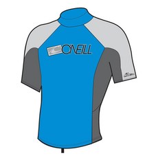 O'Neill 잠수복 청소년 스킨 반소매 크루 래쉬가드 128314 7479802026, 브라이트블루/스모크/플린트
