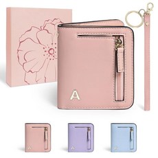 [ 1065445 ] 코샤이수 여성용 소형 RFID 지갑 이니셜 레터 포함 샴페인 핑크 소형 A